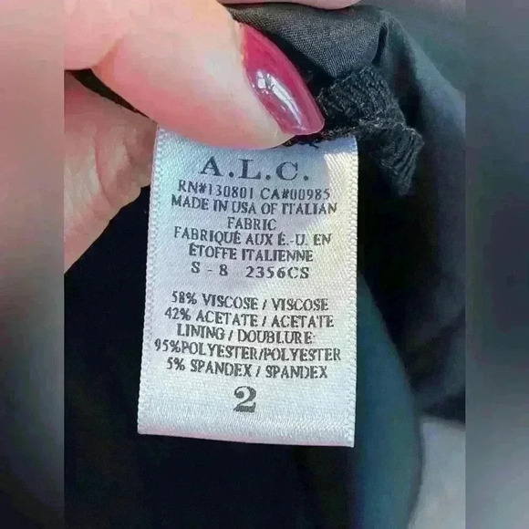 A.L.C black Skinny Pleated Pants Trousers - Picture 5 of 11